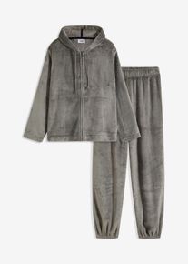 Fleece huispak - zwart - maat 36/38 (S) - fleece - bonprix