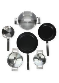 Siemens HZ9SE060 Kochgeschirr-Set, induktionsgeeignet, backofenfest, 6-teilig, edelstahl