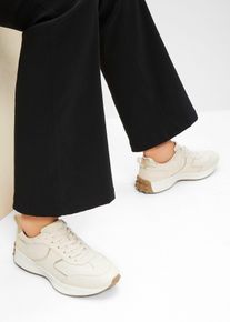 Sneaker mit Metallic-Details, beige, Größe 38, Vegan, bonprix