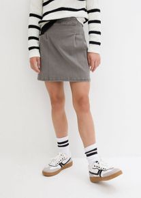 Mädchen Jeansrock, grau, Größe 164, mit Baumwolle, bonprix