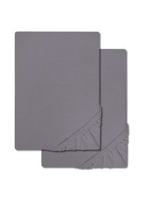 Dupla csomag CloudComfort Basic lepedő sztreccs sötét szürke 90 x 190 - 100 x 200 cm (2 db)