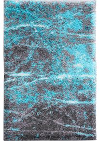 Grund unisex Badmat grijs/oceaan Maat 50x50 cm - Wc-matje met uitsparing