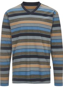 Hajo Heren Pyjama marine/beige gestreept Maat 48/50