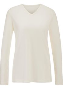 wäschepur Dames Pyjama-Shirt ecru Maat 52/54