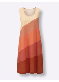 feel good Dames Zomerjurk in apricot/terra ,maat 36/38, Witt, 100% Katoen