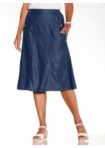 Damen Jeansrock zum Reinschlüpfen in blue-stone-washed ,Größe 36, WITT, 100% Baumwolle