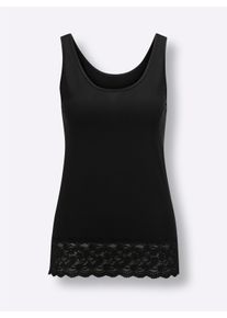 Damen Achseltop in schwarz ,Größe 48, Witt, 50% Baumwolle, 50% Modal