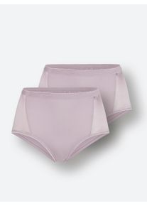 wäschepur Dames Tailleslip in mauve ,maat 40, Witt, 50% Katoen, 50% Modal