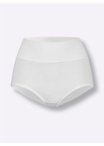 wäschepur Dames Tailleslip in wit ,maat 38, Witt, 95% Katoen, 5% Elastan