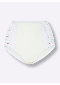 w&auml;schepur Damen Taillenslip mit P&uuml;nktchen-Print in wei&szlig;-bedruckt ,Gr&ouml;&szlig;e 52/54, Witt, 83% Polyamid, 17% Elasthan