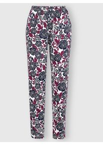 wäschepur Dames Pyjama-Broek in ecru/marine geprint ,maat 36/38, Witt, 50% Katoen, 50% Modal