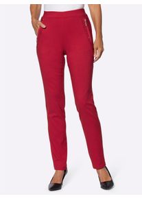 Dames Bengalinebroek met shaping-effect in rood ,maat 36, WITT, 72% Viscose, 25% Polyamide, 3% Elastan
