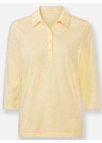 Dames Poloshirt van modalmix in vanille ,maat 38, WITT, 50% Katoen, 50% Modal