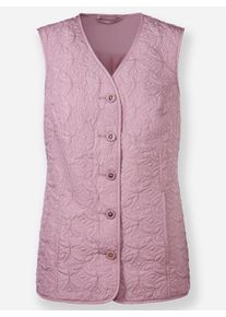 Dames Bodywarmer met sierknopen in mauve ,maat 38, WITT, 100% Polyester. Wattering: 100% Polyester