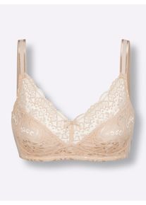wäschepur Damen BH ohne Bügel in elfenbein ,Größe 100A, Witt, 60% Baumwolle, 33% Polyamid, 7% Elasthan
