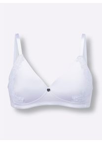 wäschepur Damen Schalen-BH ohne Bügel in weiß ,Größe 75B, Witt, 84% Polyamid, 16% Elasthan