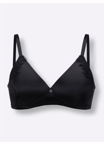 w&auml;schepur Damen Schalen-BH ohne B&uuml;gel mi dekorativer Spitze in schwarz ,Gr&ouml;&szlig;e 100A, Witt, 84% Polyamid, 16% Elasthan