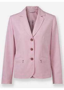 Dames Blazer met sierstiksels in roze ,maat 38, WITT, 63% Polyester, 34% Viscose, 3% Elastan