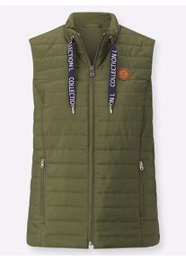 Dames Bodywarmer met letterdetail in olijf ,maat 38, WITT, 100% Polyester. Wattering: 100% Polyester
