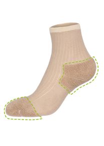 Damen Socken in beige ,Größe 36-38, WITT, 80% Baumwolle, 18% Polyamid, 2% Elasthan