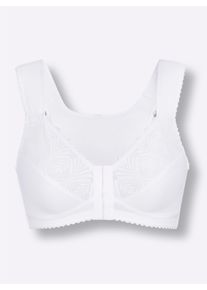 wäschepur Dames Beha zonder beugel met voorsluiting in wit ,maat 90B, Witt, 85% Polyamide, 15% Elastan