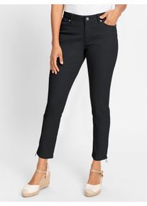 Dames Jeans met ritssluiting op de pijp in zwart ,maat 36, WITT, 98% Katoen, 2% Elastan