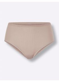 Dames Heupslip in beige ,maat 38, WITT, 49% Katoen, 49% Modal, 2% Elastan