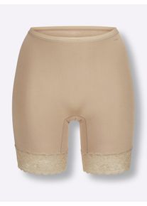 Dames Lange panty in ivoorkleur ,maat 38, WITT, 55% Katoen, 40% Viscose, 5% Elastan