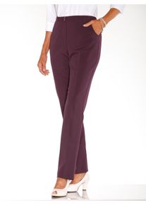 Dames Comfortbroek met comfortband rondom in bordeaux ,maat 38, WITT, 100% Polyester