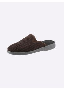 Herren Pantoffel in Cord-Qualität in braun ,Größe 40, WITT, 100% Textil