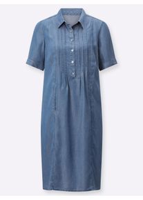 Damen Jeanskleid in Lyocell-Qualität in blue-bleached ,Größe 42, WITT, 100% Lyocell