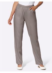Dames Comfortbroek per 2 stuks in taupe + taupe bedrukt ,maat 38, WITT, 100% Viscose