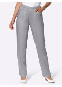 Dames Comfortbroek per 2 stuks in steengrijs + steengrijs bedrukt ,maat 38, WITT, 100% Viscose