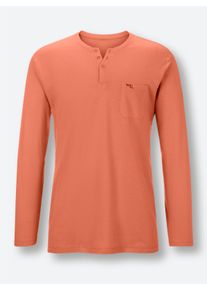 Heren Pyjama-Shirt in papaya ,maat 44/46, Witt, 100% Katoen