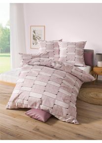 Janine unisex Bettwäsche in rosé ,Größe 40x80/135x200 cm, Witt, 100% Baumwolle