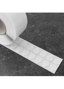 Double sided adhesive discs, acrylic foam, 1 mm thick, permanent/permanent 25 mm | 1000 pcs, paper, highly transparent