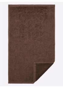 w&auml;schepur unisex Handdoek in chocolade ,maat 16x22 cm, 2 - Washandje, Witt, 100% Katoen