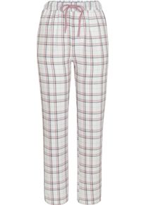 wäschepur Dames Pyjama-Broek ecru/mauve geruit Maat 48/50