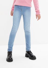 Lot de 2 jeggings taille mi-haute - bleu - taille 140 avec coton - bonprix