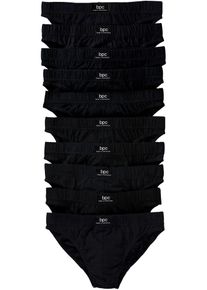 Lot de 10 slips - noir - taille 5 (M) avec coton - bonprix