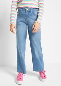 Jean large taille mi-haute - bleu - taille 146 avec coton - bonprix