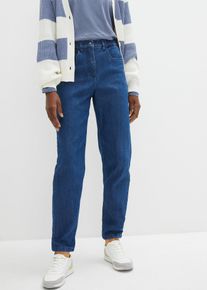 Jean mom taille haute extensible - bleu - taille 48 avec coton - bonprix