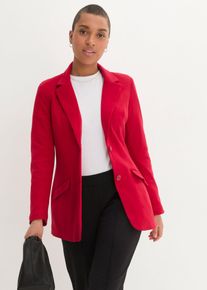 Blazer long en jersey coton - rouge - taille 52 - 100% coton - bonprix