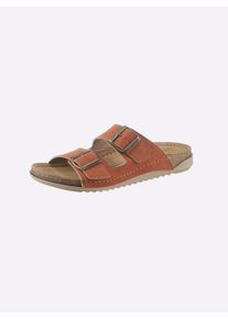 Fischer Dames Slipper gemaakt van zacht leer in camel ,maat 37, Witt, 50% Imitatieleer, 50% Textiel