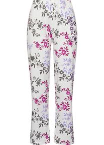 Dames Pyjama met bloemenpatroon ecru geprint Maat 40/42