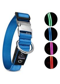 Petsation Leuchthalsband Hundehalsband blau S