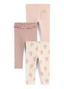 C&Amp;A Confezione da 3-fiorellini-leggings termici per neonate, Rosa, Taille: 68