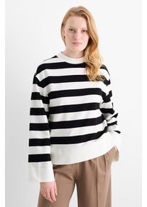 C&Amp;A Bluza basic-w paski, Czarny, Rozmiar: XL