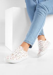 bonprix Mujer, Sneakers bajos, blanco, 38