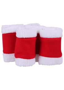 QHP Christmas Bandages, Fleece Bandages, Set of 4